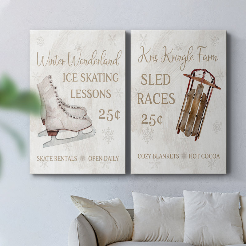Skate Lessons-Premium Gallery Wrapped Canvas -Ready to Hang, 18" H x 12" W