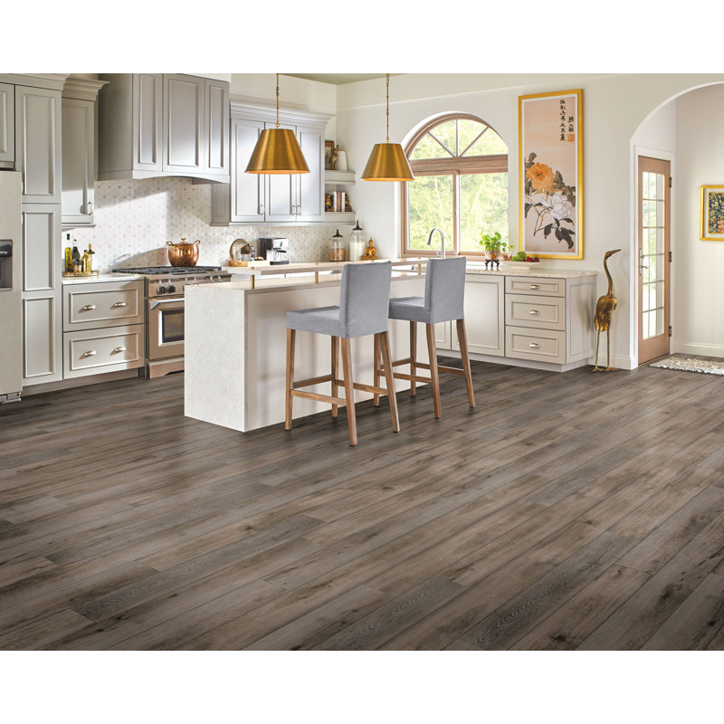 Bruce Flooring WaterTek 6 mm Thick 7.09 " W x 60 " L Oak Vinyl plank, Dawn Mist