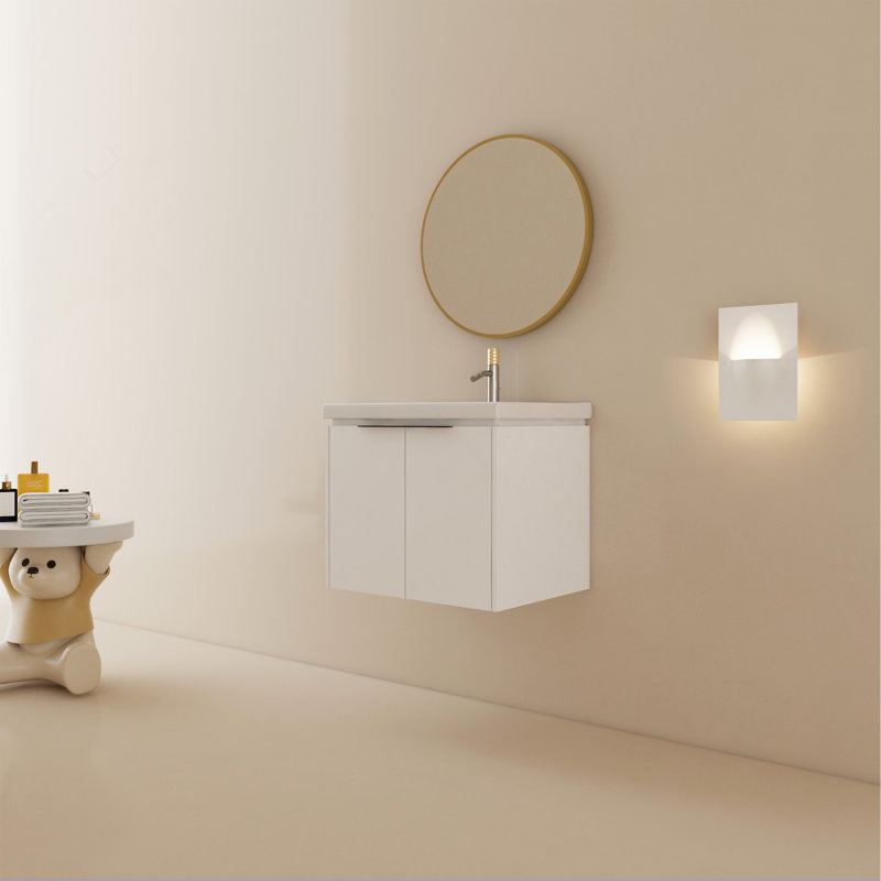 Meuble-lavabo à fermeture en douceur 24 po avec lavabo, convenant à une petite salle de bain