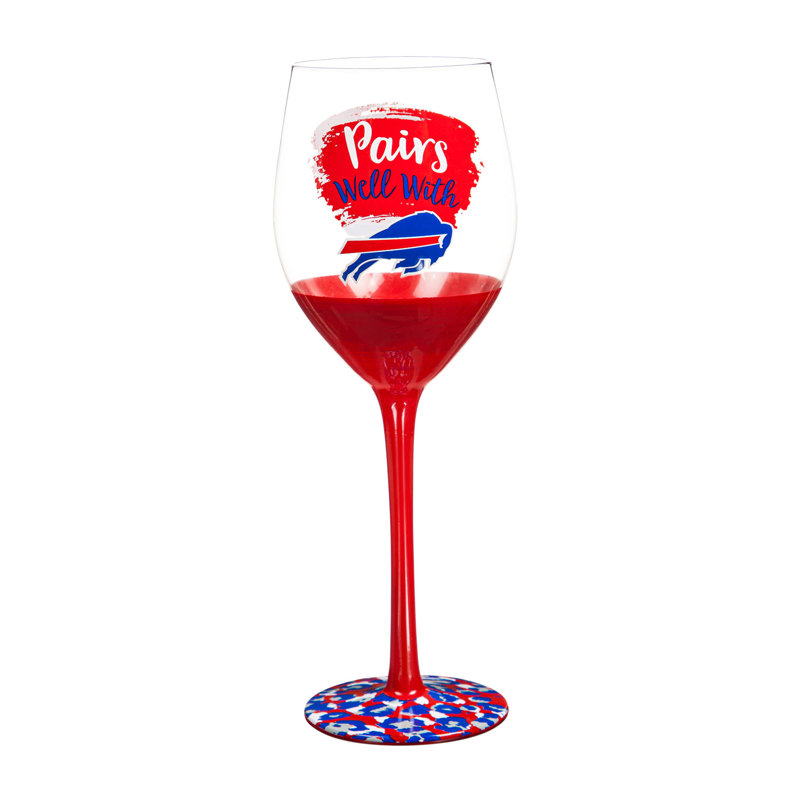 NFL 17 oz. Verre à vin avec boîte-cadeau, Bills de Buffalo