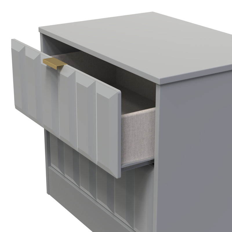 Besian 58cm W Manufactured Wood Bedside Table, Dusk Grey