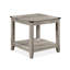 Tables de salon contemporaines brun gris: table basse rectangulaire et 2 tables de bout carrées de style rustique