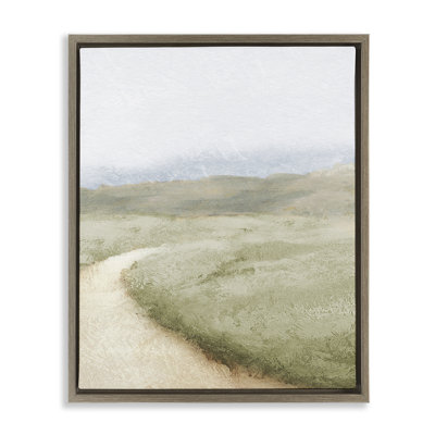 Green Pasture Quiet Landscape Floating Frame, design by Michael Marcon