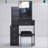 Small Size Left Bedside Cabinet Vanity Table + Cushioned Stool, Extra Large Sliding Mirror, Multi Layer, High Capacity Storage Fashionable Dresser, Suitable For Small Space, EPA,GCC,UL Certificate-1760590160