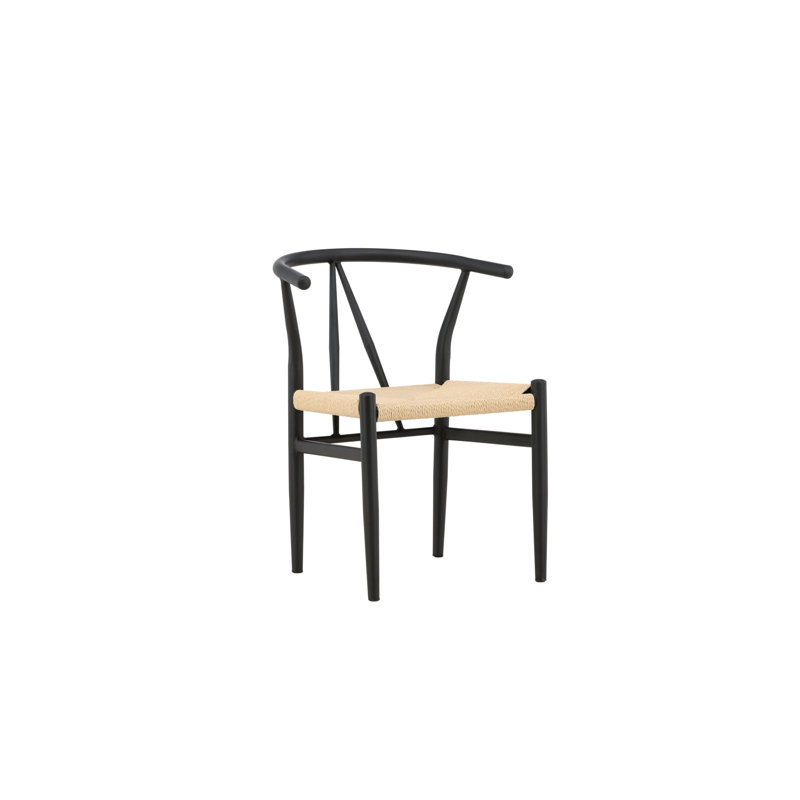 Alser 42cm H Stacking Armchair in Beige, Black
