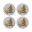 Zodiac Leo Vegan Leather Round Pebble Placemat-1303618490