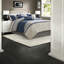 Ensemble de literie luxueux 7 pièces, suède de polyester bleu, style chalet confortable