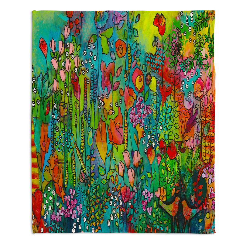 Couverture sherpa à molleté happy place, l 68 po x L 80 po