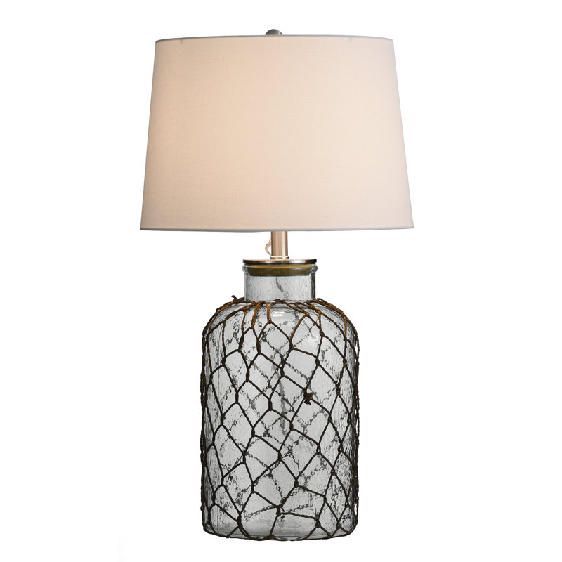 Lampe de table 30,3 po Adneta, Grainé transparent