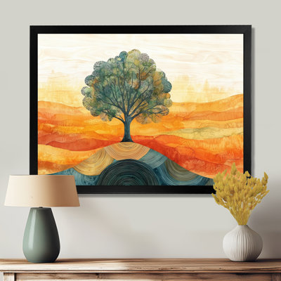 Baobab africain avec des racines de sérénité V - art mural arbre