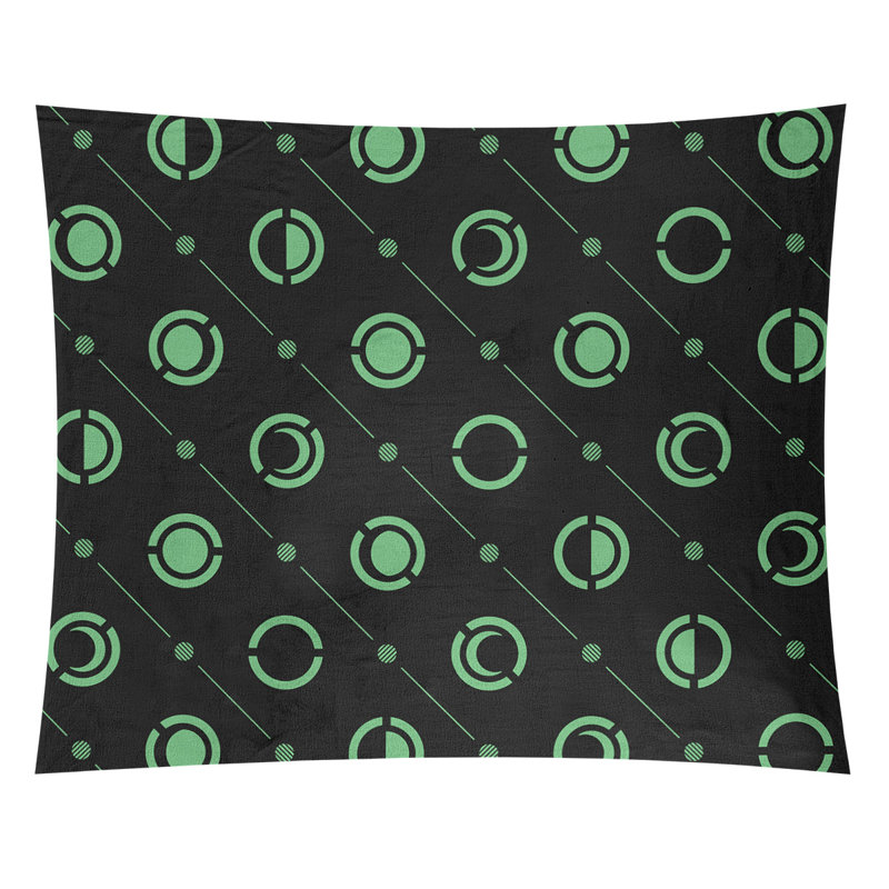 Tapisserie, H 27,5 po x l 37,5 po, Noir/vert