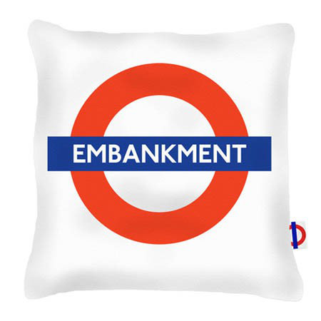 Embankment Tube Station London Transport Cushion