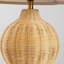 Lampe de table en osier / rotin avec abat-jour en tissu