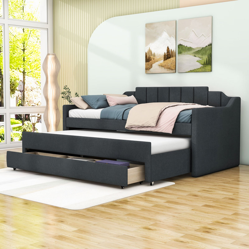 Nadia Upholstered Daybed, Gray