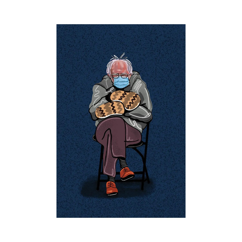Bernie Sanders par Domonique Brown, impression sur toile tendue, H 60 po x l 40po x P 1,5 po