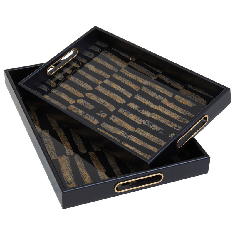 Culley Glass Tray - Set of 2
