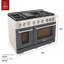 48 in. 6.7 cu. ft. Natural Gas Range Two Ovens in Olive Green with True Simmer Burners-1592471060-1592471063