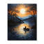 Lake Silent Waters Pointillism II - Cottage très grandes horloges murales-99631684