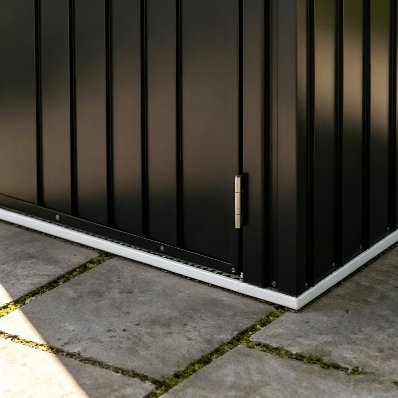 56"L X 19.5"W X 64"H Outdoor Storage Shed With Lockable Door, Wooden Tool Storage Shed W/Detachable Shelves & Pitch Roof,Gray