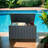 Harmony 120 Gallons Waterproof Outdoor Steel Deck Box, Patio Deck Storage Box with Wheels-99077570