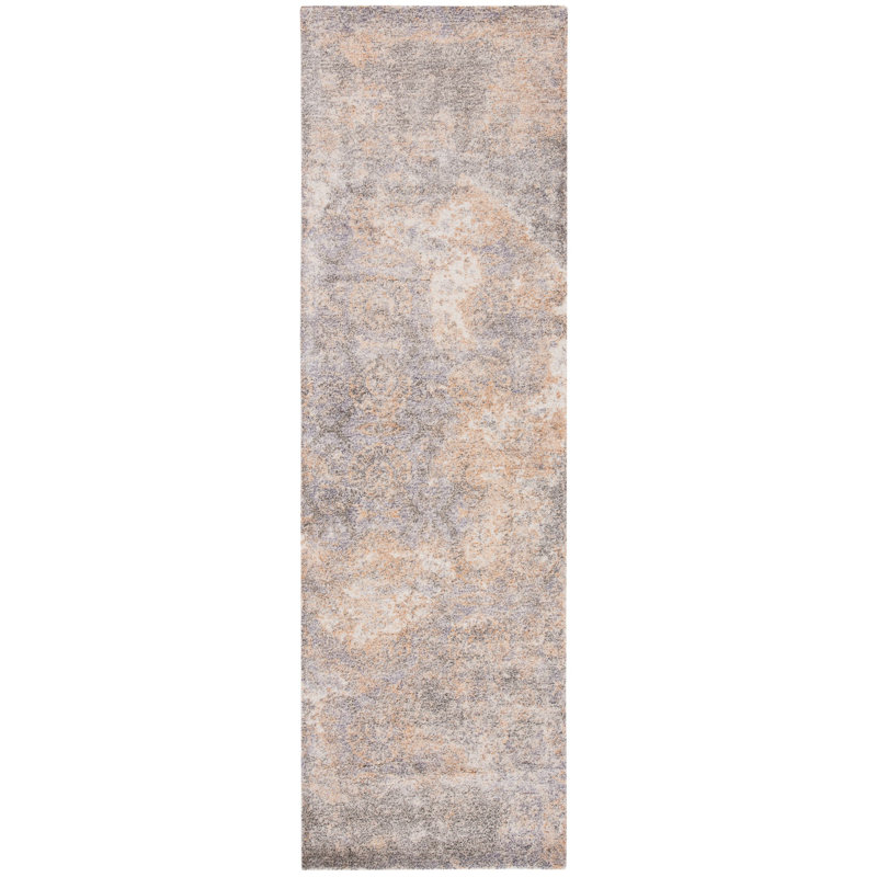 Culpeper Hand Tufted Wool/Viscose Pile Abstract Rug in Charcoal/Ivory, Runner 2'3" x 8'