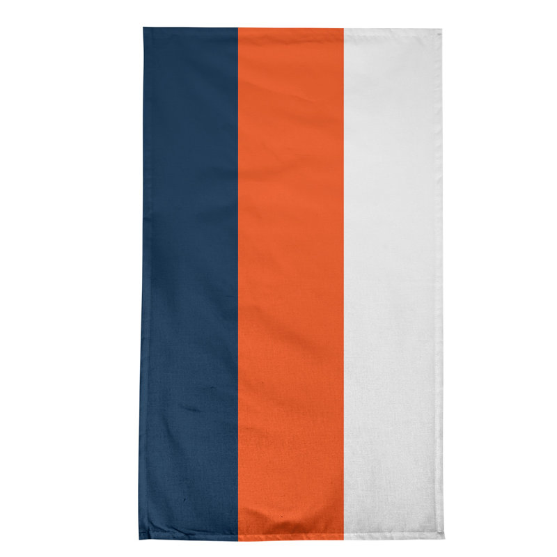 Serviette de thé à rayures pour équipe de football tampa bay, Polyester sergé, Navy/Orange/White