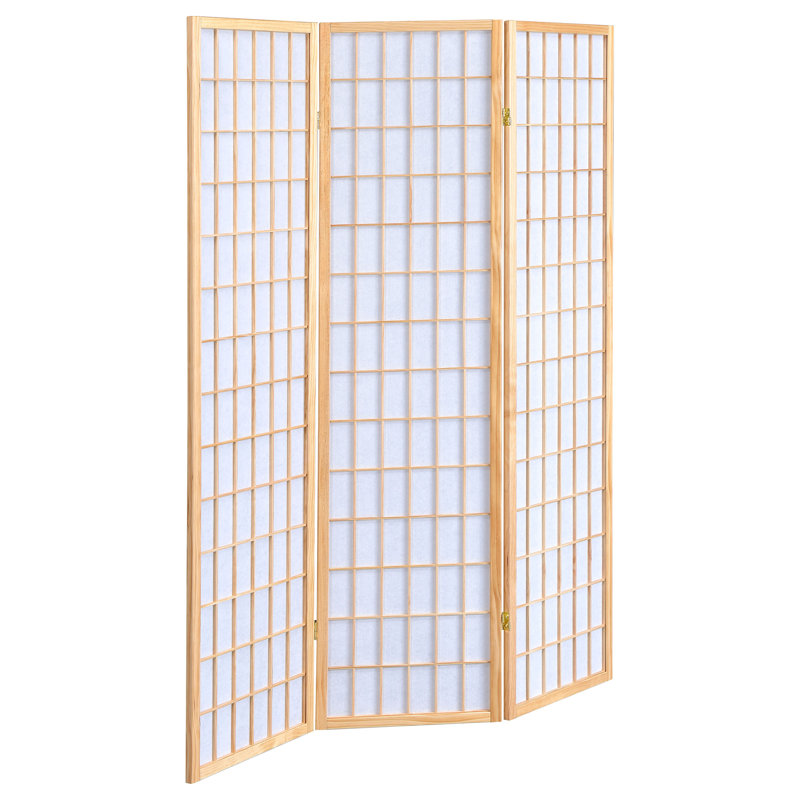 Paravent Shoji à 3 panneaux Natural | Idée de cadeau, Naturel, H 70,25 po x l 52 po x P 0,75 po