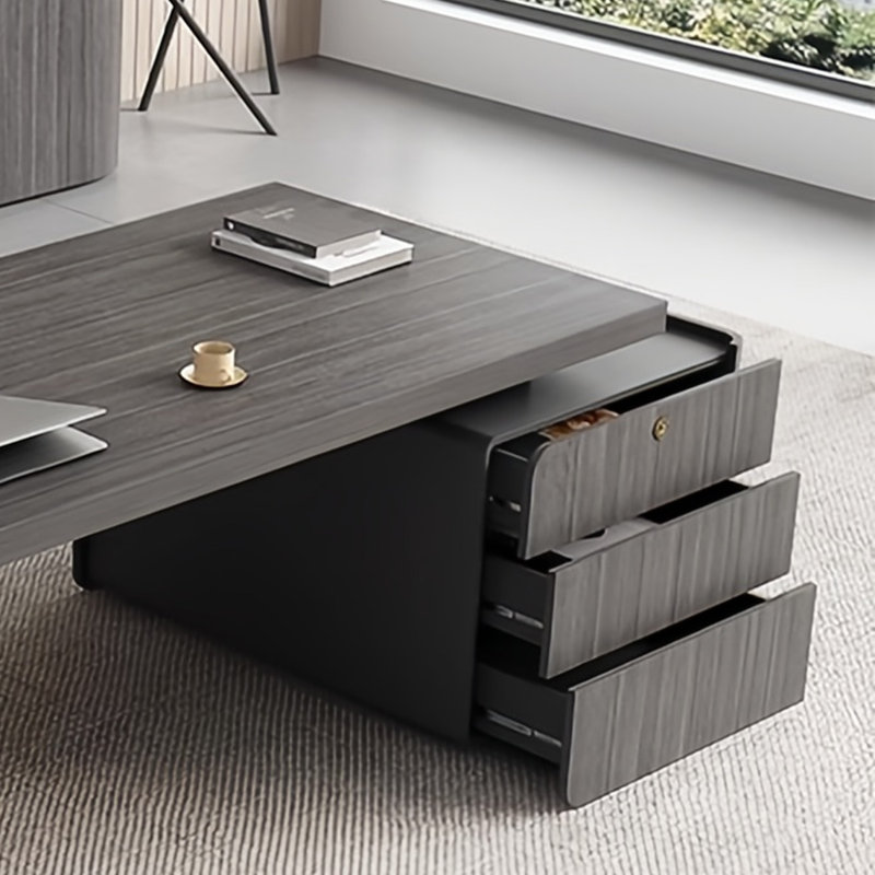 Bureau de luxe haut de gamme et lumineux, H 29,53 po x l 70,87 po x P 31,5 po