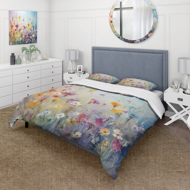 Ensemble de housse de couette en microfibre / polyester Wildflowers Blossoming Dreams Bedding