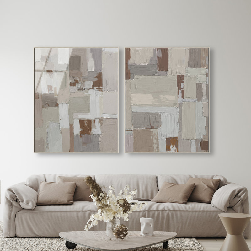 In Place Set Set by Oliver Gal, 37"H x 46"W, Silver Floater Frame