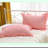 Pink Cotton Ruffles Queen Size Pillow Shams - Set of 2 - Soft & Thick 30"x20"