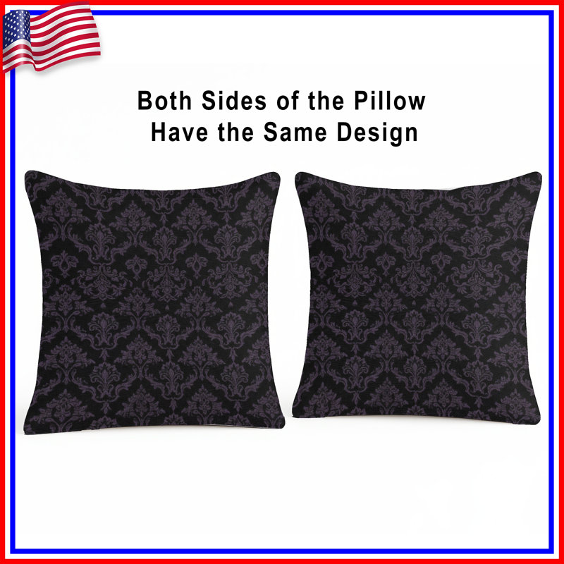 Damask Pattern Double Sided Throw Pillows, 20 x 20 inches