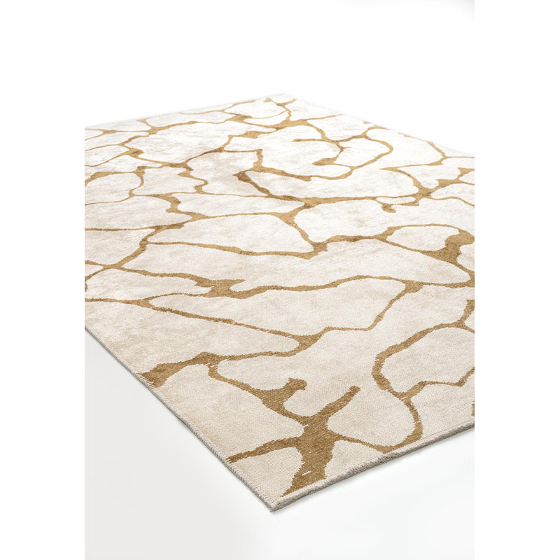 Datari Abstract Hand Loom Indoor / Outdoor Area Rug, Rectangle 7'10.5" x 9'10.1"