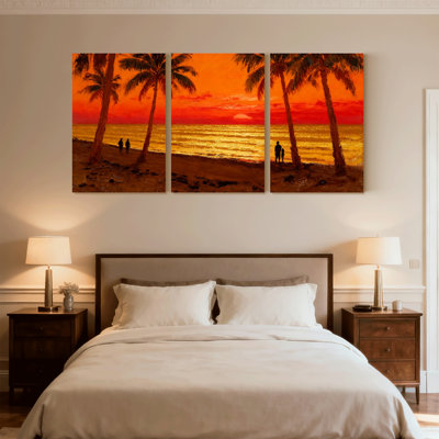 Ensemble de 3 reproductions d'art sur toile