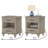 Agathy Set Of 2 Nightstands Side Table With Two Drawers & Open Shelf-1942831803