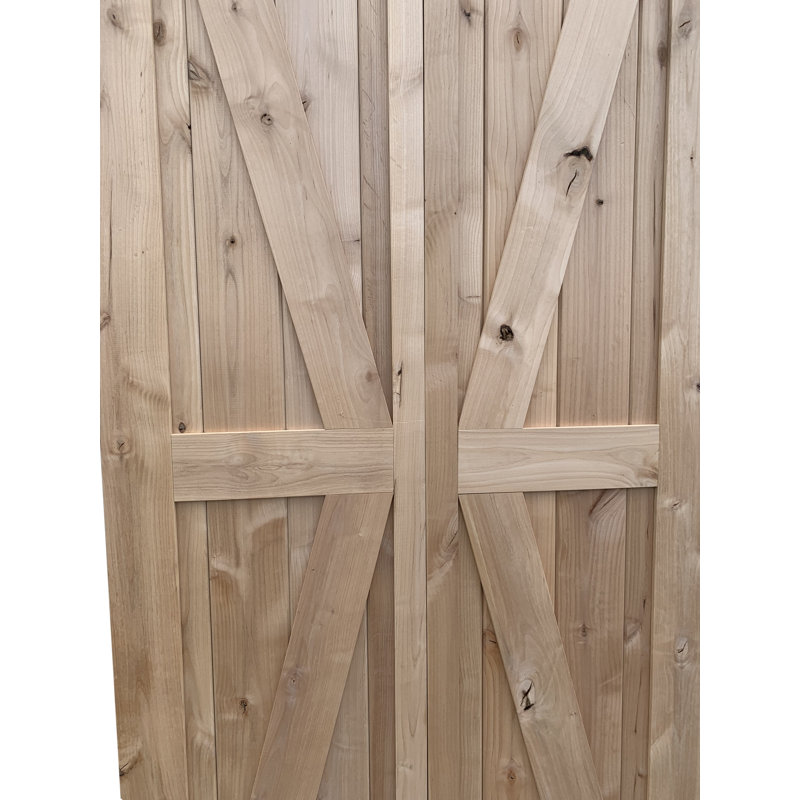 Portes de grange en bois 38 "x 84" avec trousse de quincaillerie d'installation