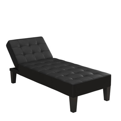 Alaira Faux Leather Chaise Lounge