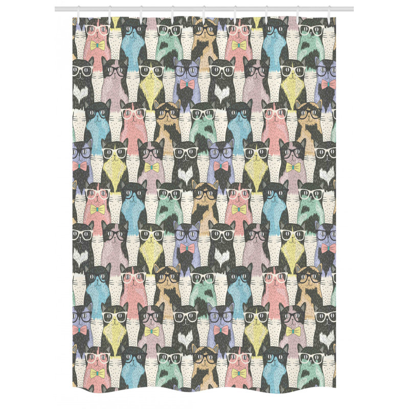 Shower Curtain with Hooks Included, 54" W x 78" L