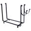 Handcrafted Large Rectangle Fireplace Log Rack Black