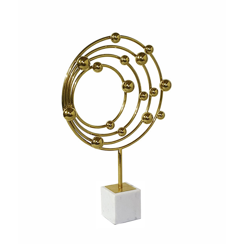 Abstract Decorative Object, 21.3" H x 13" W x 3.5" D, White