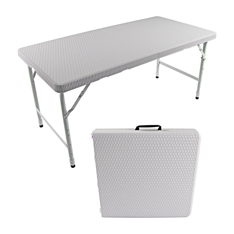 Table de camping portable pliante, Blanc