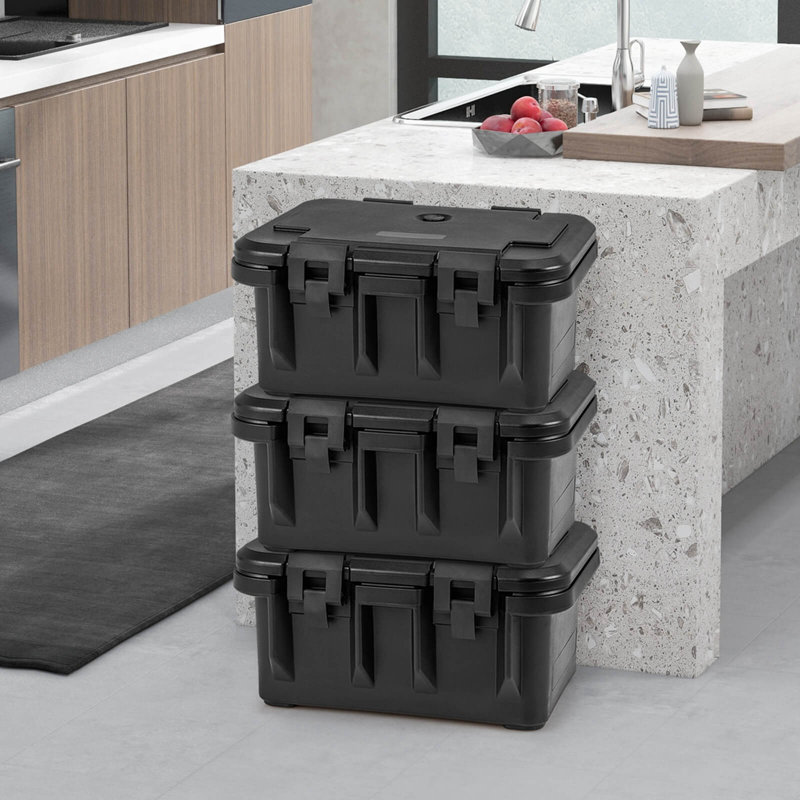 Contenant pour casserole isotherme de 31 pte avec 3 moules transparents Costway