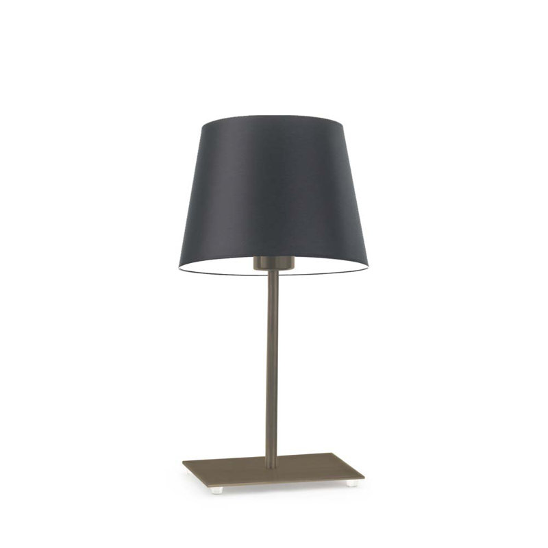 Asaun Metal Table Lamp, Antique Gold, Black