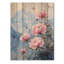 Pivoines par les sommets enneigés III - Décoration murale en bois de pivoines - sur bois de pin naturel-1248267366