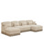 Canapé confortable en U à imprimé léopard en chenille, bord à pampille délicat, repose-pieds mobiles, style moderne, dossier et siège ergonomiques, assemblage facile, siège profond-1890927970-1890927968