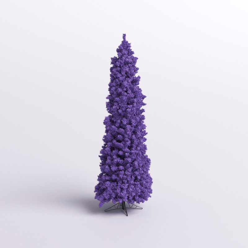 Sapin de Noël artificiel mauve, Sans éclairage, 4.5'