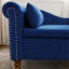 Chaise rembourrée avec velours doux et rangement dissimulé pour le confort de la chambre à coucher Tissu Mid-Century moderne-1497659281