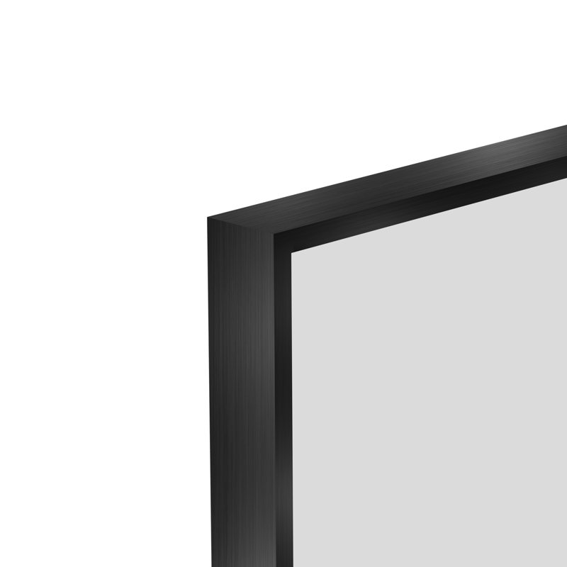 Miroir d'appoint Lesamuel, 32 po x 48 po, Noir mat, Rectangulaire