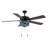 52"W Kyle Indoor Stained Glass Ceiling Fan With Remote Control