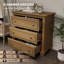 Commode à tiroirs pour chambre à coucher, commode large avec poignée rétro, commode en bois moderne pour meuble de salon-533618917